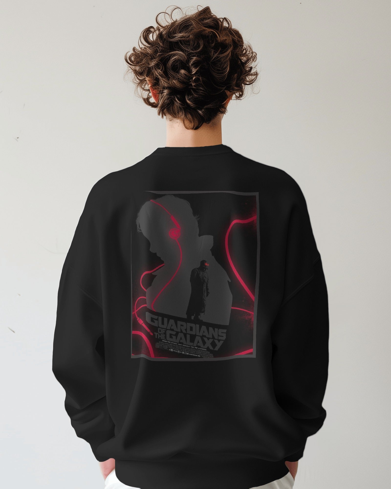 Guardians of the Galaxy oversized graphic sweatshirt in black – Aethic Apparels