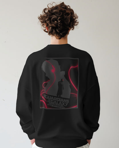 Guardians of the Galaxy oversized graphic sweatshirt in black – Aethic Apparels