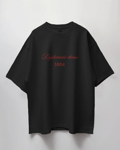 Minimal oversized T-shirt with Diplomatic Dome urban graphic – modern streetwear for men