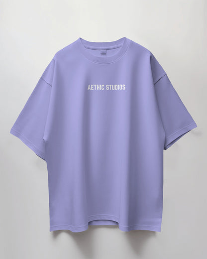 Oversized t-shirt with bold motorcycle racing graphic on the back
